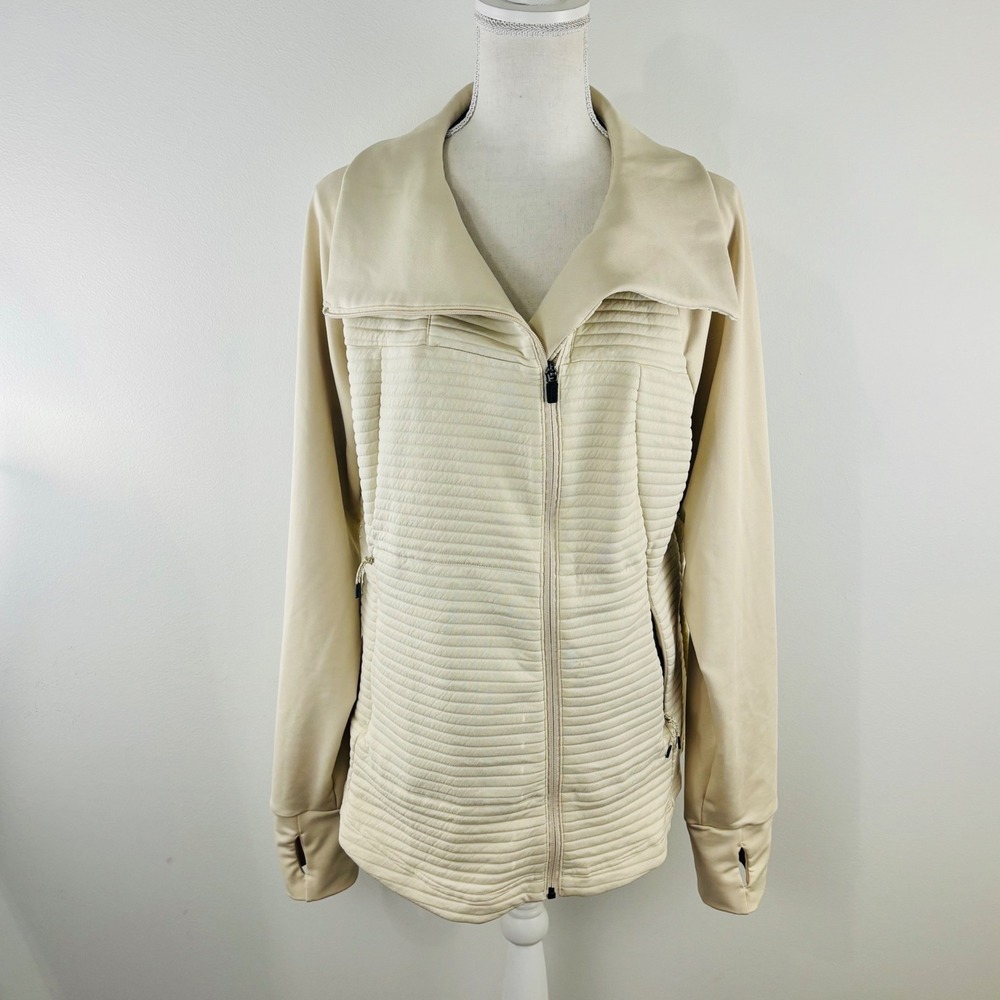 5.11 Tactical Crystal Hybrid Full Zip Cream Jacket Thumbholes Women's X-Large